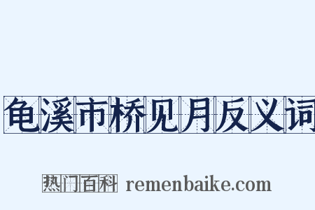 龟溪市桥见月反义词是什么意思的图片